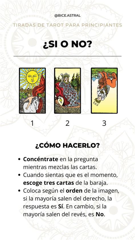 Tirada de Tarot SI o NO Gratis 